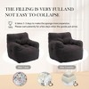 QingMoon Bean Bag Chairs, Teddy Fabric Lazy Sofa, Single Leisure Couch with Ergonomic Backrest and Arms for Living Room,Bedroom - 4 of 4