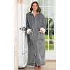 ADR Women's Zip Up Robe Fleece Soft Warm Plush Oversized Zipper Bathrobe - 2 of 4