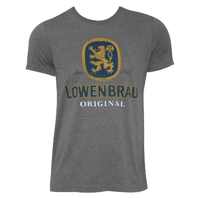 Adult Lowenbrau Logo Grey Tee Shirt
