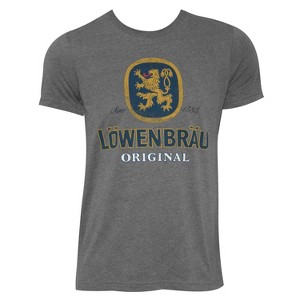 Adult Lowenbrau Logo Grey Tee Shirt - 1 of 2