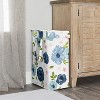Sweet Jojo Designs Girl Foldable Laundry Hamper with Handles Watercolor Floral Navy Blue And Pink - 2 of 4