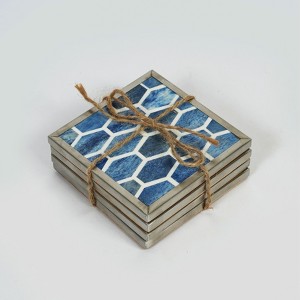 Mela Artisans Gramercy Inlay Coasters Set of 4 - 1 of 4