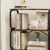 5 Tier Large Bookshelf, Bookcase Home Office Open Bookshelf,Shelves,Vintage Industrial Style Bookshelf with Metal Frame,Rustic Brown - 4 of 4