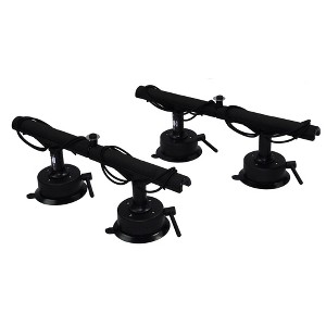 Vac Rac Pro Standard Vacuum Base T-Bar Design Rod Rack Holds Up To 8 Rods with Wrap Around Cords Lifts Up To 176 Pounds, Black - 1 of 4