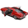 1967 Shelby GT500 Burgundy Red with Black Stripes 1/18 Diecast Model Car by Solido - 4 of 4
