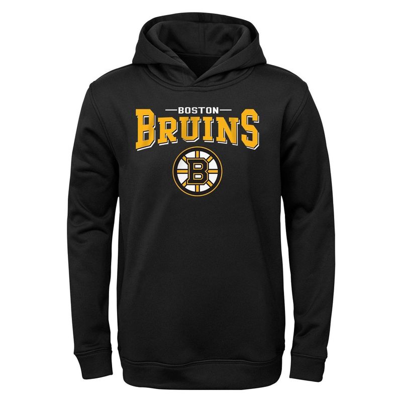 NHL Boston Bruins Boys&#39; Poly Core Hooded Sweatshirt, 1 of 2