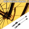 Unique Bargains Bicycle Quick Release Axles Skewers Lever Front Rear 5.91" 7.48" Black 2 Pcs - 2 of 4