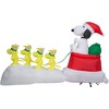 Peanuts Airblown Inflatable Snoopy in Dog Bowl Sleigh w/Woodstocks Scene Peanuts, 5 ft Tall - 4 of 4