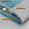 TROPOW Washable Large Area Rugs Modern Bordered Floor Mats Non-Slip Stain Resistant Farmhouse Floor Cover Carpet - 4 of 4