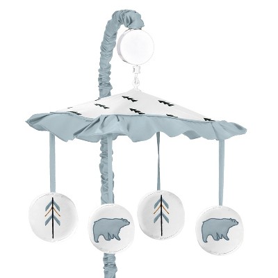 Image of Sweet Jojo Designs Boy Musical Crib Mobile Bear Mountain Blue Black and White
