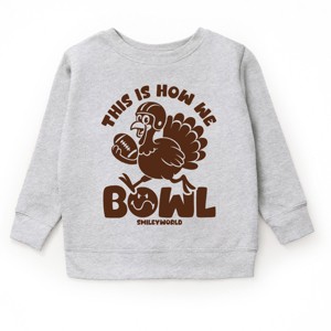 SmileyWorld This Is How We Bowl Turkey - Toddler Graphic Sweatshirt and Youth Graphic Sweatshirt - 1 of 2