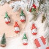 8pc Red and Green Polka Dot Christmas Folksy Gnome Ornament Set, Shatterproof Tree Gnomies| OrnamentallyYou - 3 of 4