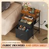 GALAXHERO Nightstand Set of 2, Bedside Tables with USB Ports & Outlets, Fabric Drawer End Tables for Bedroom or Living Room - 4 of 4