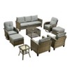 XIZZI Patio Furniture Sets Designed for Outdoor Relaxation, Comfy 3.5-Inch Cushions & 360° Swivel Action for Extra Comfort, 9 Pcs/Set, Dark Gray - 2 of 4