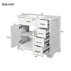 INFURNIC Vanity Tables, Elegant Compact Bathroom Vanity with Ample Storage for Small Spaces and Easy Maintenance, White, 18.3"*36"*34" - 3 of 4