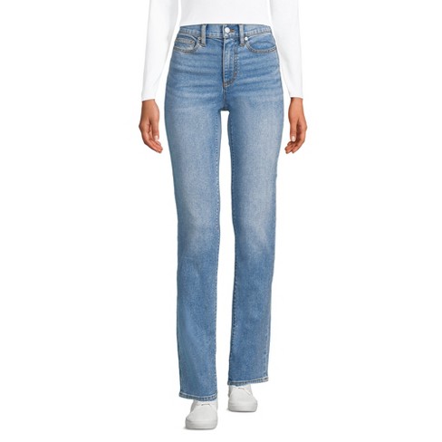 Lands end high rise straight leg jeans hotsell
