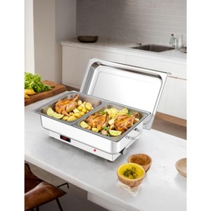 Chafing Dish Buffet Set,9QT Buffet Servers and Digital Display Temperature Warming Tray,Stainless Steel Food Warmer for Commercial Food Steam Table - 1 of 4