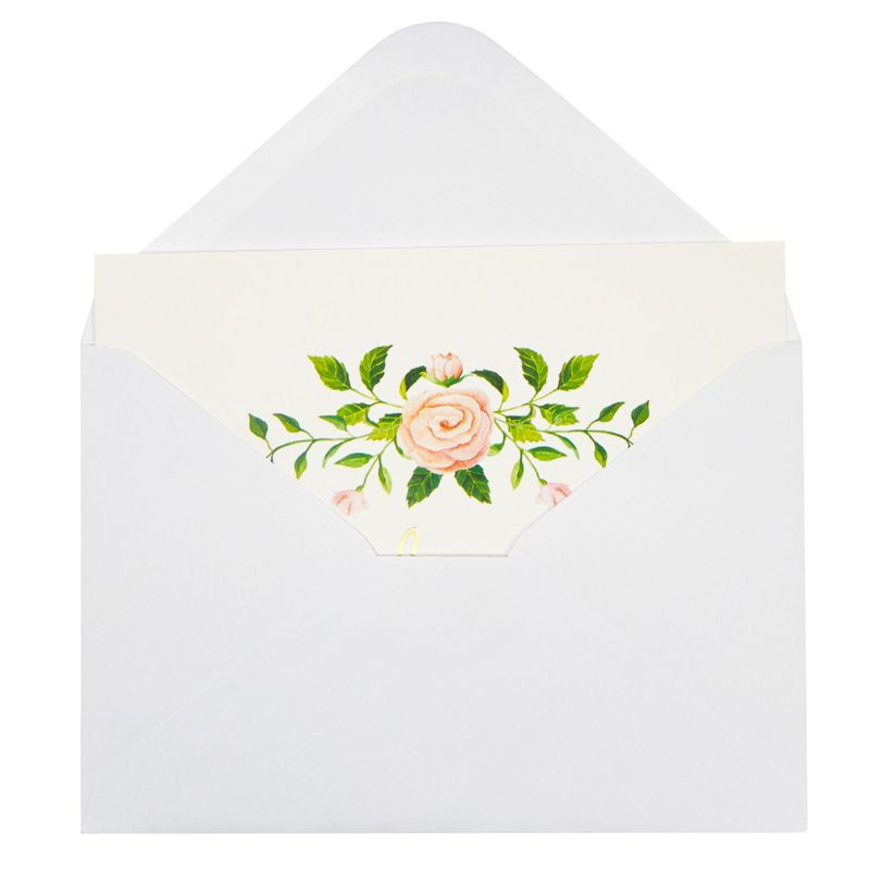 Paper Junkie 48 Count Floral Thank You Cards with Envelopes Set, Gold Foil Rose Thank You Notes for Wedding, Bridal & Baby Shower, 4x6 in, 5 of 9