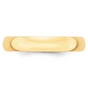 Black Bow Jewelry 2mm to 6mm 10K Yellow Gold Lightweight Half Round Standard Fit Band - 2 of 4