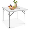 DOMETOUR 2.8 ft. Square Folding Card Table 34" Portable Patio Plastic Tables with Collapsible Legs - 2 of 4