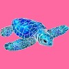 Women's Design By Humans Blue And Green Watercolor Sea Turtle By Maryedenoa Racerback Tank Top - 2 of 3