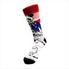 Winter Panda Wearing a Llama Sweater Watching a Snowy Owl (Men's Sizes Adult Large) from the Sock Panda - 4 of 4