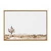 Kate And Laurel Sylvie "Giraffe 2 In The Tub" By Amy Peterson Art Studio Natural Framed Art Print 18 In X 24 In 225517