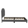 Poundex, Twin Upholstered Bed Frame with Slats in Burlap Fabric - 4 of 4