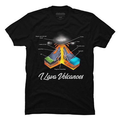 Men's Design By Humans I Lava Volcanoes By ZeusSE T-Shirt