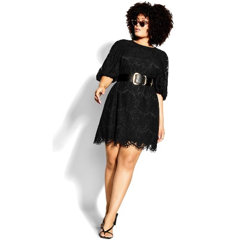 City Chic| Women's Plus Size Nora Dress - Black - 12 Plus : Target