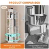 4 Tier Rotating Bookshelf Tower, 360°Revolving Bookcase, Vertical Floor Standing Display Rack, Narrow Swivel Bookshelf for Bedroom Living Room - 2 of 4