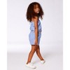 Deux par Deux Girl Sleeveless Seersucker Romper Blue and White Striped - 2 of 4