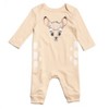 Disney Winnie the Pooh 101 Dalmatians Lion King Mickey Mouse Minnie Mouse Baby Snap Coverall and Hat Newborn to Infant - 3 of 4