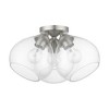 Livex Lighting Catania 3 - Light Semi-Flush Mount in  Brushed Nickel - 3 of 4
