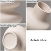 Aoibox Ceramic Vases Set of 2, Modern Home Decor, Off White Round Vases for Dried Flowers, Boho Style Centerpieces for Wedding, Living Room, Office - 4 of 4
