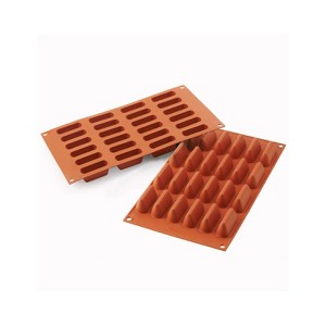 Silikomart Silicone Mold Gianduiotto 0.47 Oz, 2" x 11/16" x 15/16" High, 24 Cavities - 1 of 3