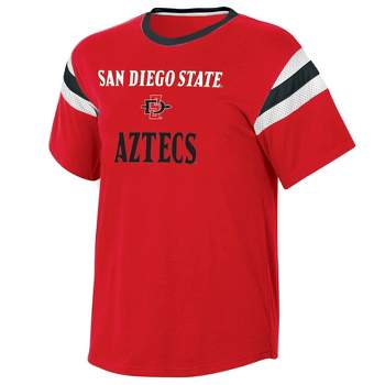 NCAA San Diego State Aztecs Women's Short Sleeve Stripe T-Shirt