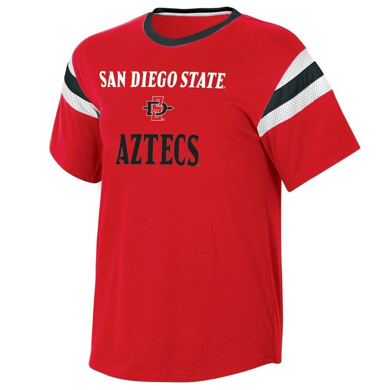 NCAA San Diego State Aztecs Women&#39;s Short Sleeve Stripe T-Shirt, 1 of 4