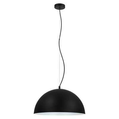 21" 1-Light Rafaelino Bowl Pendant with Shade Black/White - EGLO