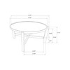 Coaster,Cota Round Solid Wood Coffee Table - 4 of 4
