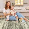 Washable Vintage Printed Rug Non Slip Low Pile Rug Retro Throw Floor Cover Foldable Indoor Carpet for Living Room Bedroom - 3 of 4