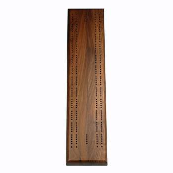 WE Games Competition Cribbage Game - Solid Wood Sprint 2 Track Board with Metal Pegs