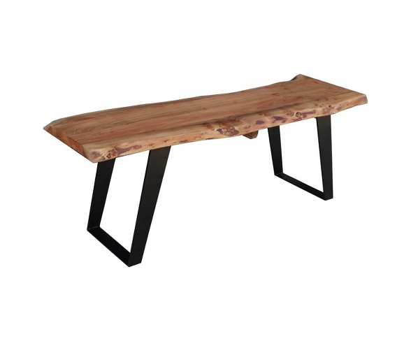 Solid Wood Live Edge 50" Bench - Timbergirl