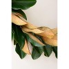 Artificial Magnolia Leaf Garland – 72" Faux Greenery by Kalalou - 4 of 4
