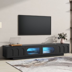Sapphtopaz TV Stand for TVs Media Console with Drawers Storage Cabinet with Glass Doors and Shelf, TV Stands for Living Room - 1 of 4