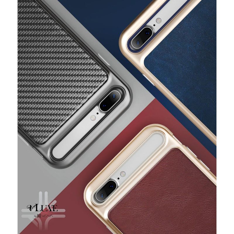Vena vLuxe Leather Back Case with Metallized Buttons for Apple iPhone 7 Plus / iPhone 8 Plus, 2 of 8