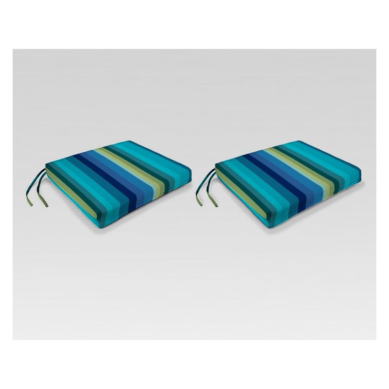 Outdoor Set of 2 French Edge Seat Cushions - Jordan Manufacturing, 1 of 4