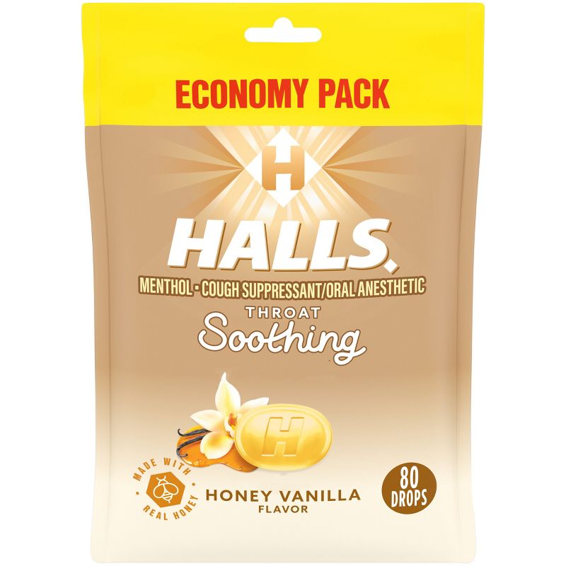 Halls Cough &#38; Throat Relief - Honey Vanilla - 80ct, 1 of 13