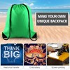 Generic  25Pcs Green Drawstring Backpack Bulk Drawstring Bags String - 4 of 4