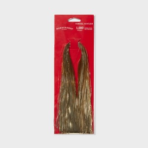 1000ct Tinsel Icicle Christmas Tree Ornament Champagne - Wondershop™: Indoor Use, Snow Theme - 1 of 3